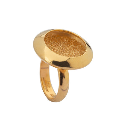 Anillo Cielo Estrellado Dorado Mediano